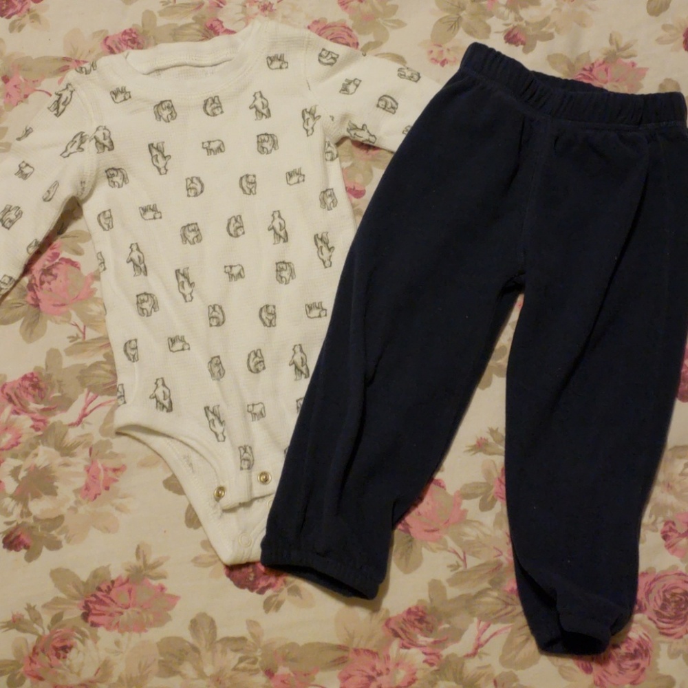 White long sleeve shirt with pants